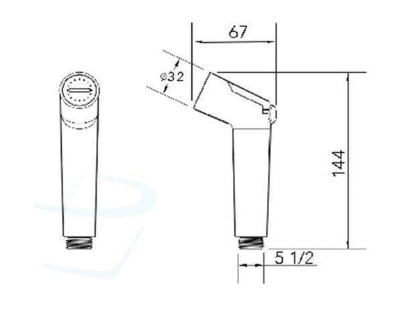 Toiletdouche afmetingen